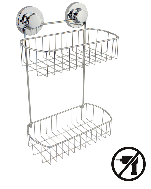 סל תלייה כפול לאמבטיה עם וואקום